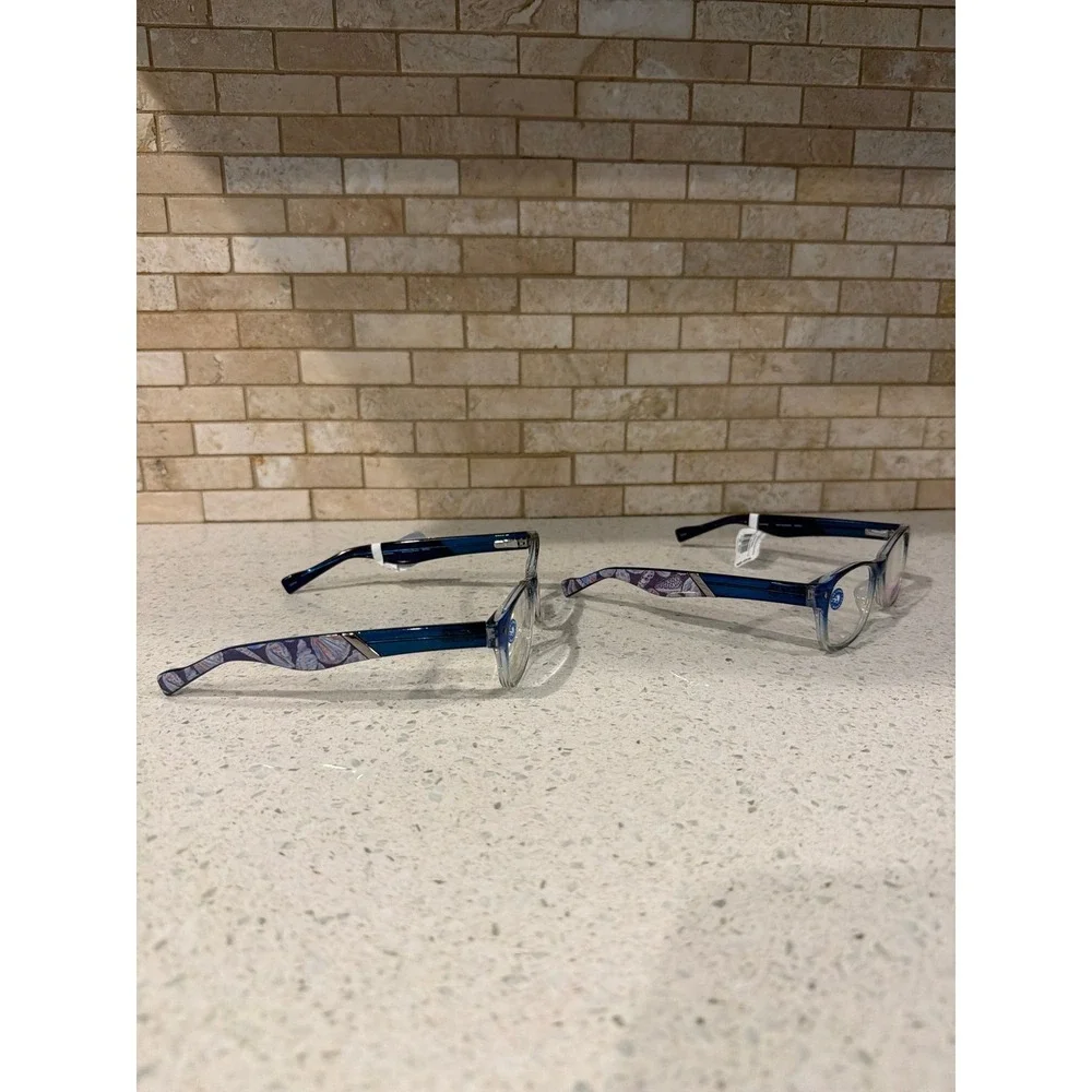 Lot of 2 Vera Bradley Courtney +1.00 Reading Glasses Morning Shells Blue nwt